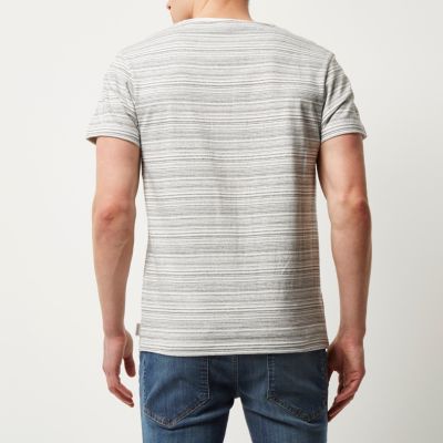 Ecru Bellfield stripe print t-shirt